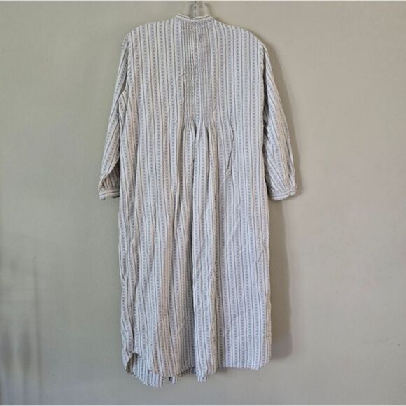 LL Bean Dobby Nightgown Womens S Flannel Pintuck Cotton Cottagecore Sleep Dress - Picture 5 of 6